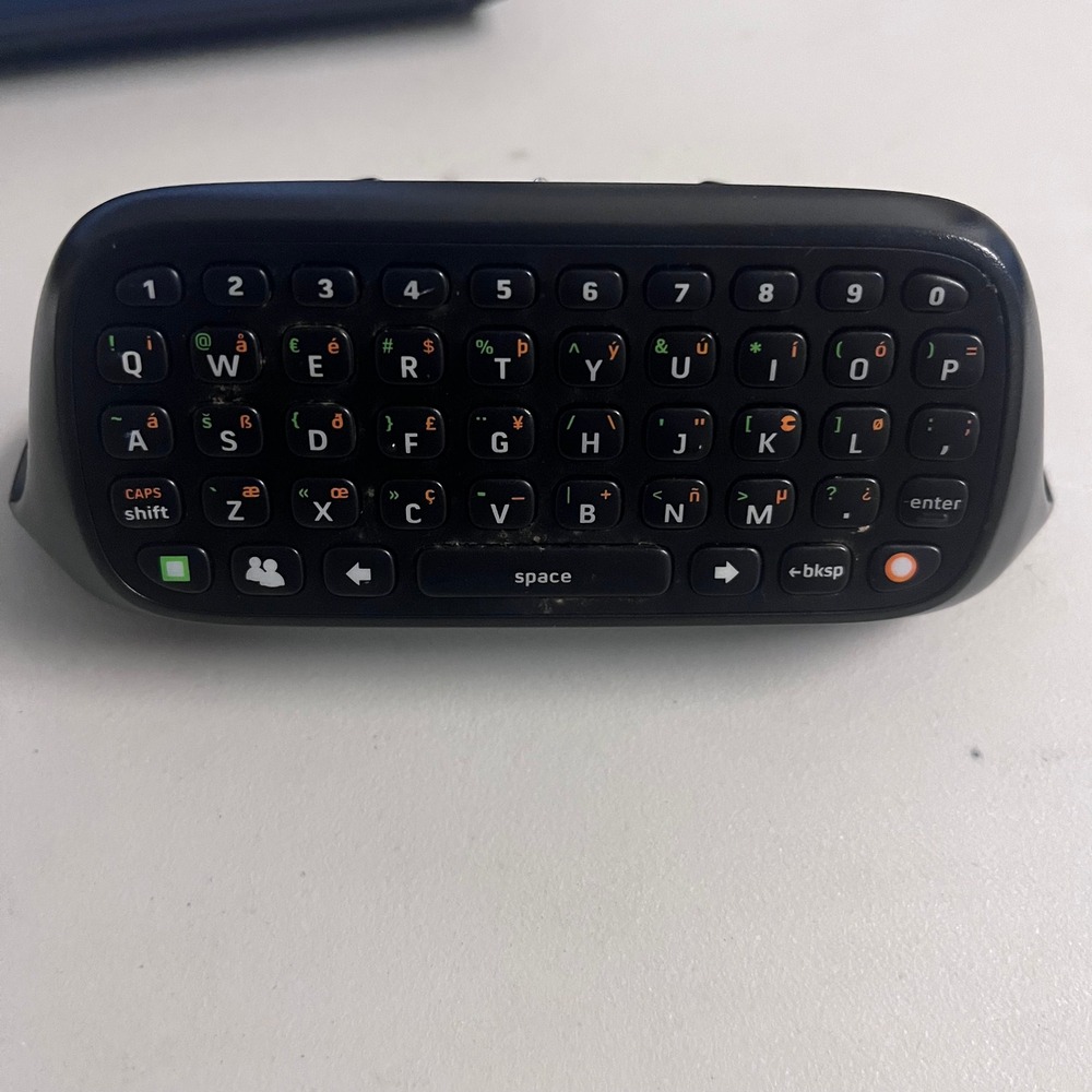 Microsoft Xbox 360 Chatpad Blk QWERTY Keyboard Controller Attachment X852479-001